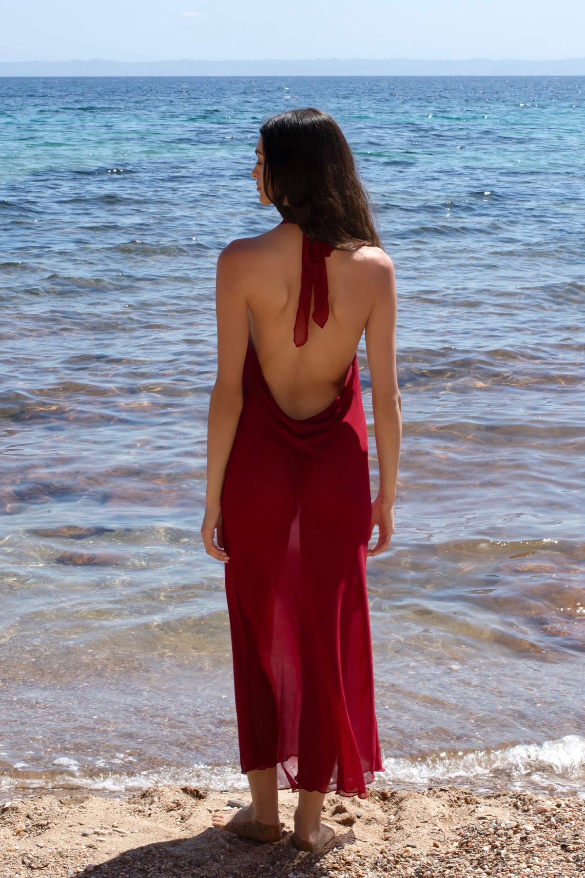RIVIERA MAXI DRESS IN SCARLET CHERRY